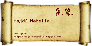 Hajdú Mabella névjegykártya